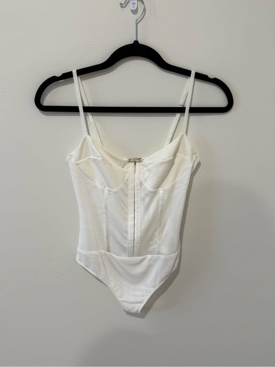 Intimately By Free People Tops - Intimately Free People Night Rhythm White Ivory Corset Bodysuit Womens Small